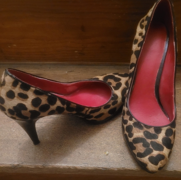 Vintage Cheetah print heels 9M - Picture 11 of 14